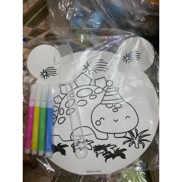 Tranh quạt tô màu cho bé kèm màu đầy đủ