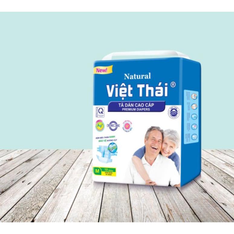 Bỉm người già Việt Thái Natural cao cấp 10 miếng size M/L