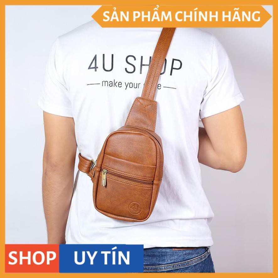 Túi Nam Đeo Chéo Trước Ngực 4U Da Tổng Hợp Nhỏ Gọn BA415 | BigBuy360 - bigbuy360.vn