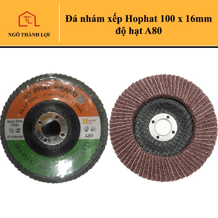 Đá nhám xếp Hophat kích thước 100 x 16mm độ hạt A40 / A60 / A80 dùng cho việc mài nhẵn, chà nhám, đánh bóng