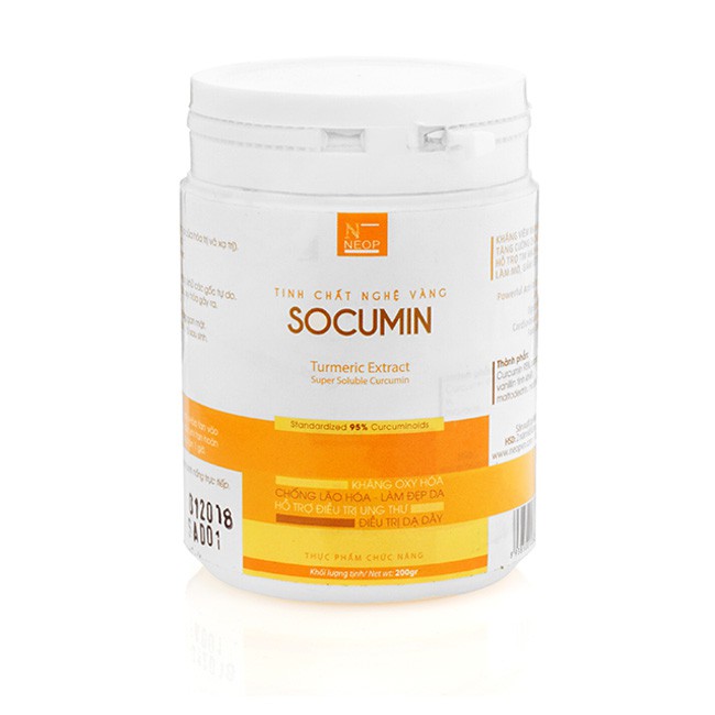 Tinh Chất Nghệ Vàng SOCUMIN 200G (Chứa Curcumin 95% - Không Chứa Tinh Bột)