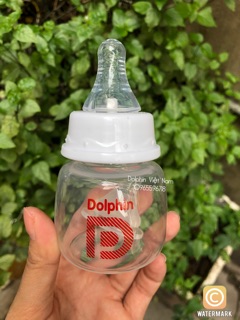 (Tặng thêm 1 núm) Bình sữa cổ hẹp Dolphin 60ml