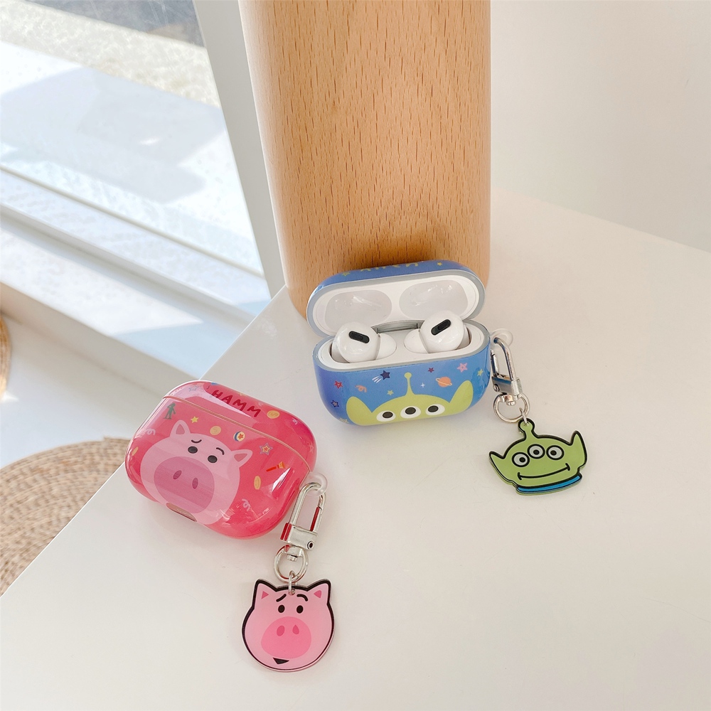 Vỏ Bảo Vệ Hộp Sạc Tai Nghe Airpods 1 / 2 / Pro Bằng Pc Cứng Họa Tiết Hoạt Hình Toy Story Dễ Thương