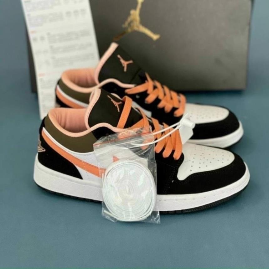 Giày thể thao JD1 jordan 1 low cam đào , Giày jd hồng đào cổ thấp nam nữ phối siêu xinh 2022