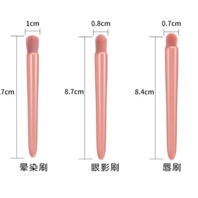 Sét  5 cọ trang điểm cá nhân kèm gương sợi tơ tổng hợp theo phong cách cổ điển cầm tay màu Hồng sang chảnh 370