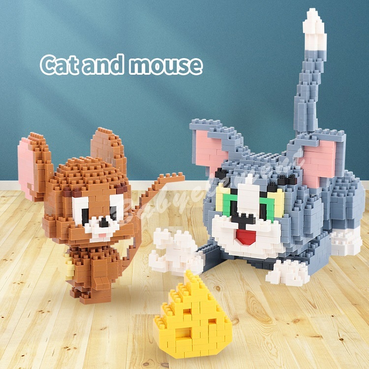 Đồ Chơi Khối Lắp Ghép Nhân Vật Hoạt Hình Tom Và Jerry DIY