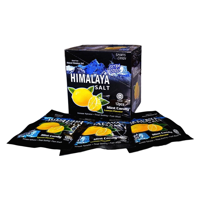 HIMALAYA SALT - KẸO BẠC HÀ CHANH MUỐI HIMALAYA - HỘP 12 GÓI