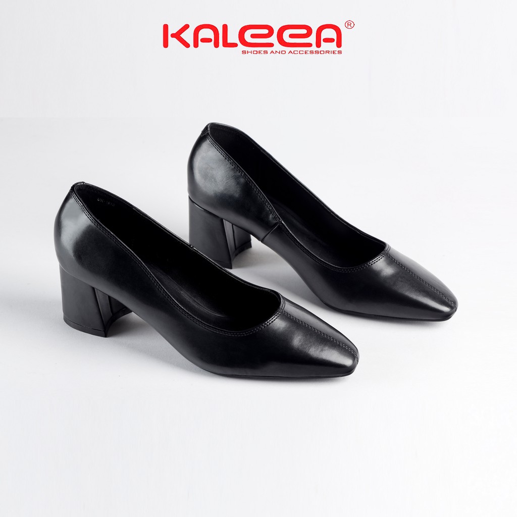 Giày Cao Gót Nữ KALEEA UK1910 Giày Cao Gót Đế Vuông Hàng VNXK Đế Cao 5p