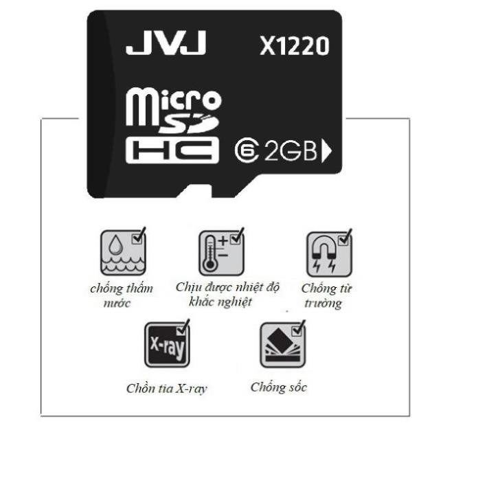 Thẻ nhớ 2G JVJ C10 microSDHC - chính hãng, BH 5 năm, 1 đổi 1, điện thoại android, camera | BigBuy360 - bigbuy360.vn
