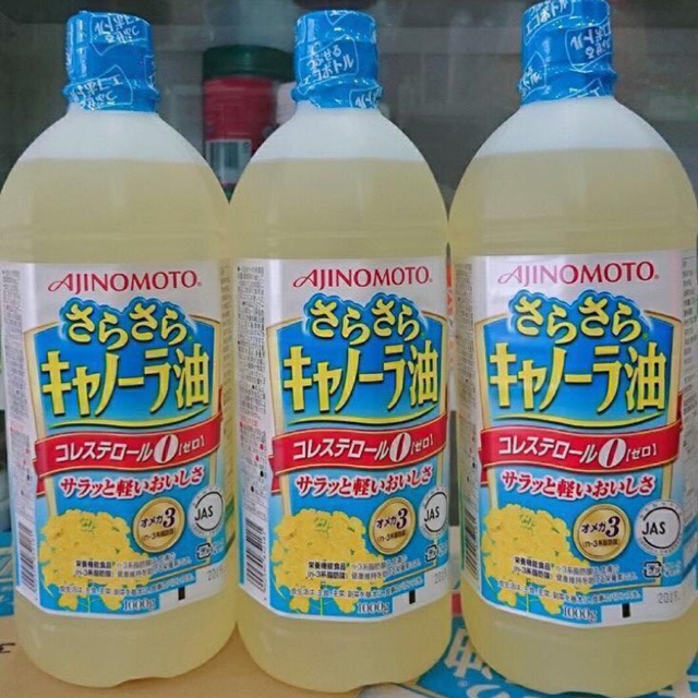 Dầu ăn hoa cải Ajinomoto  - Bổ sung Omega 3 & 6 Ajinomoto Nhật Bản 1L