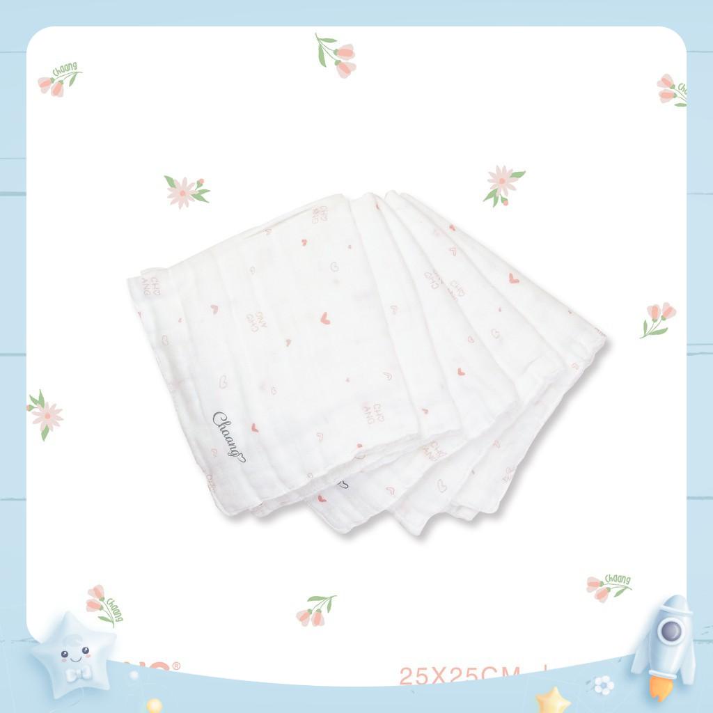 SET 3 Khăn Sữa Cho Bé Vải Cotton Mềm Mịn Chaang , Bộ Khăn Sữa Trẻ Em Chính Hãng