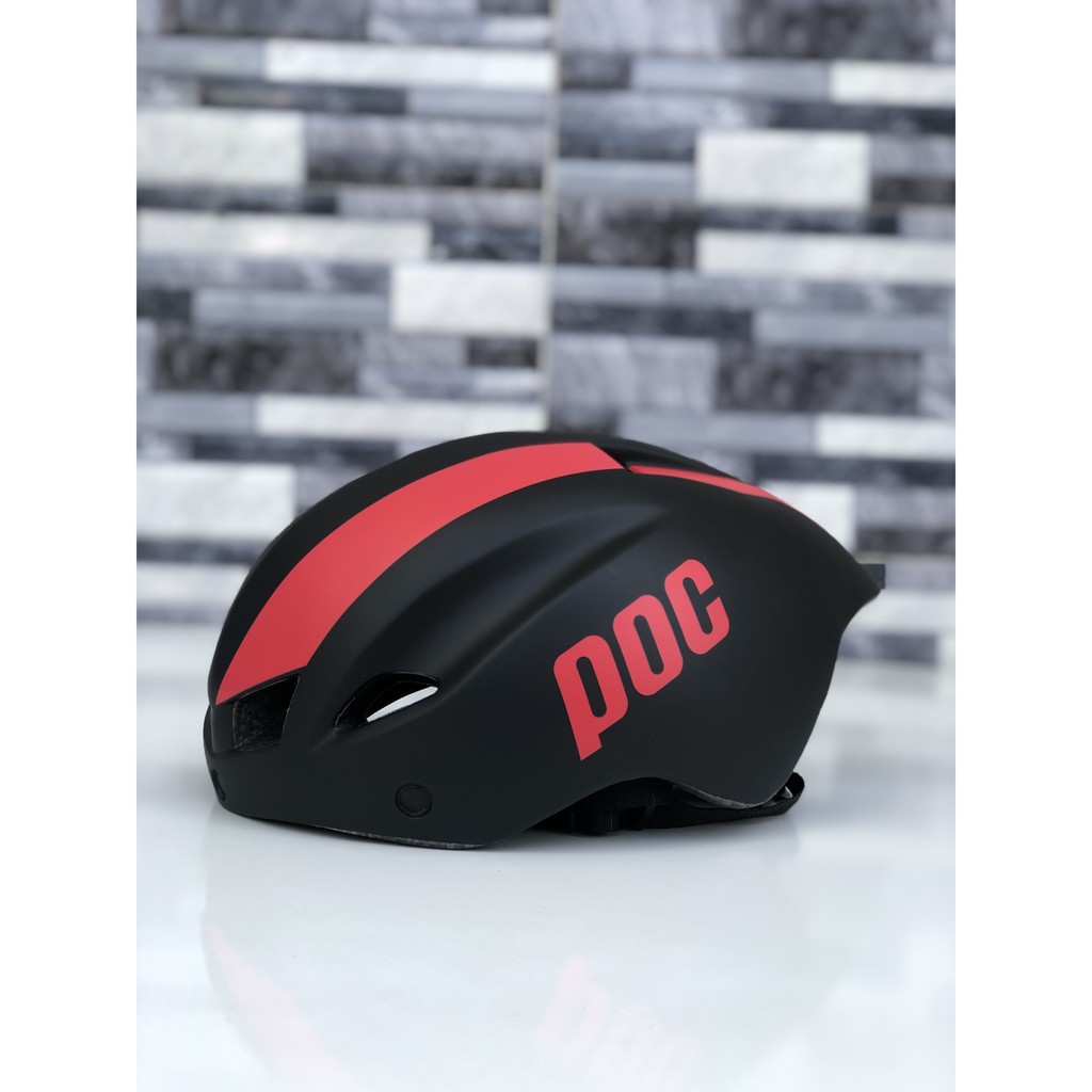 Nón bảo hiểm POC P01 - Nón xe đạp thể thao có kính - Tặng kèm Túi + Hộp