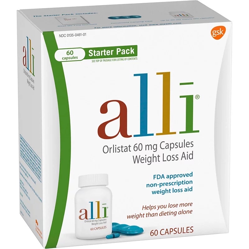 Viên uống giảm cân Alli Orlistat 60mg Weight Loss Aid