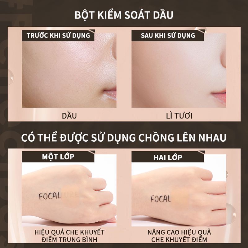 FA205 Kem nền FOCALLURE 01 dạng lỏng kiểm soát dầu che lỗ chân lông tự nhiên 30g