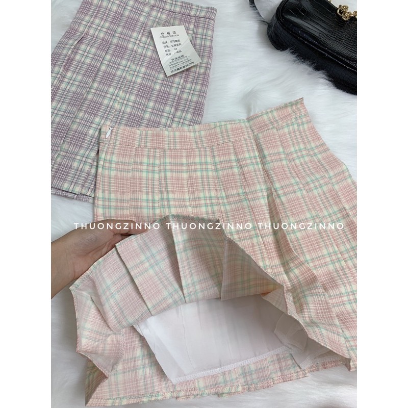 [Ảnh thật/Video]Chân váy tenis trơn/kẻ hàng Quảng Châu chân váy xếp li phong cách nữ sinh Hàn Quốc | BigBuy360 - bigbuy360.vn