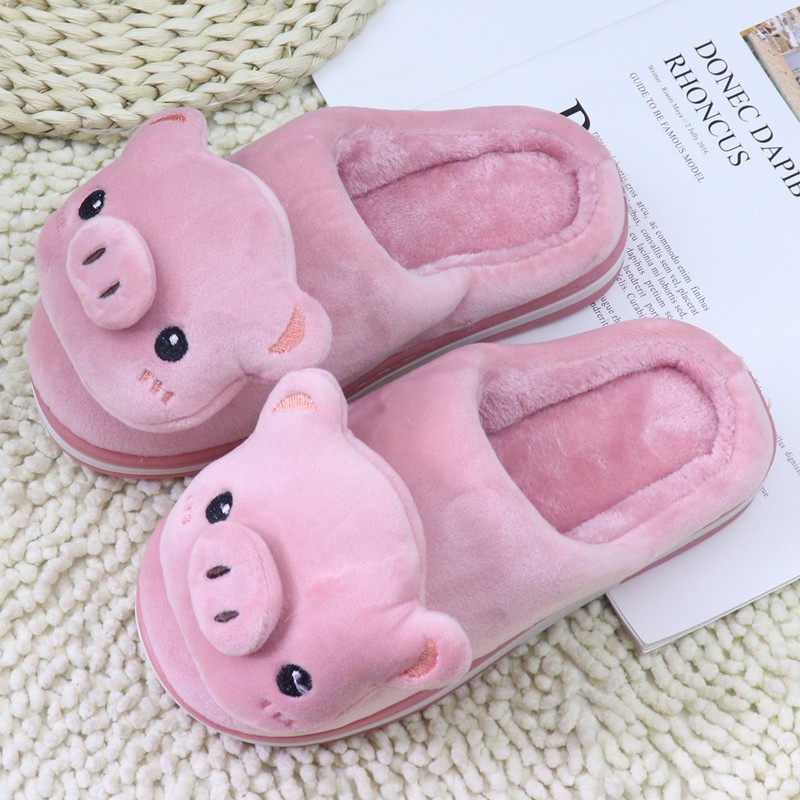 Dép Bông Hình HEO 3D cuteSục Lông hình HEO đi trong nhà cực ấm