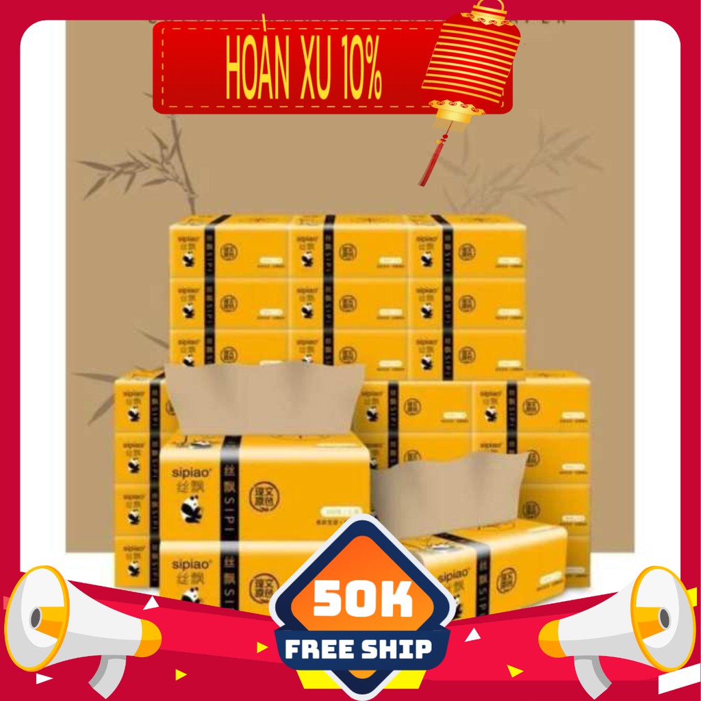 GÓI GIẤY ĂN GẤU TRÚC SIPIAO ( 1 Thùng 27 Gói)