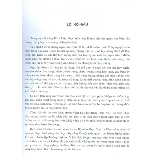 Sách - Phục Hình Răng Cố Định Dùng cho Sinh viên Răng Hàm Mặt ( DN )