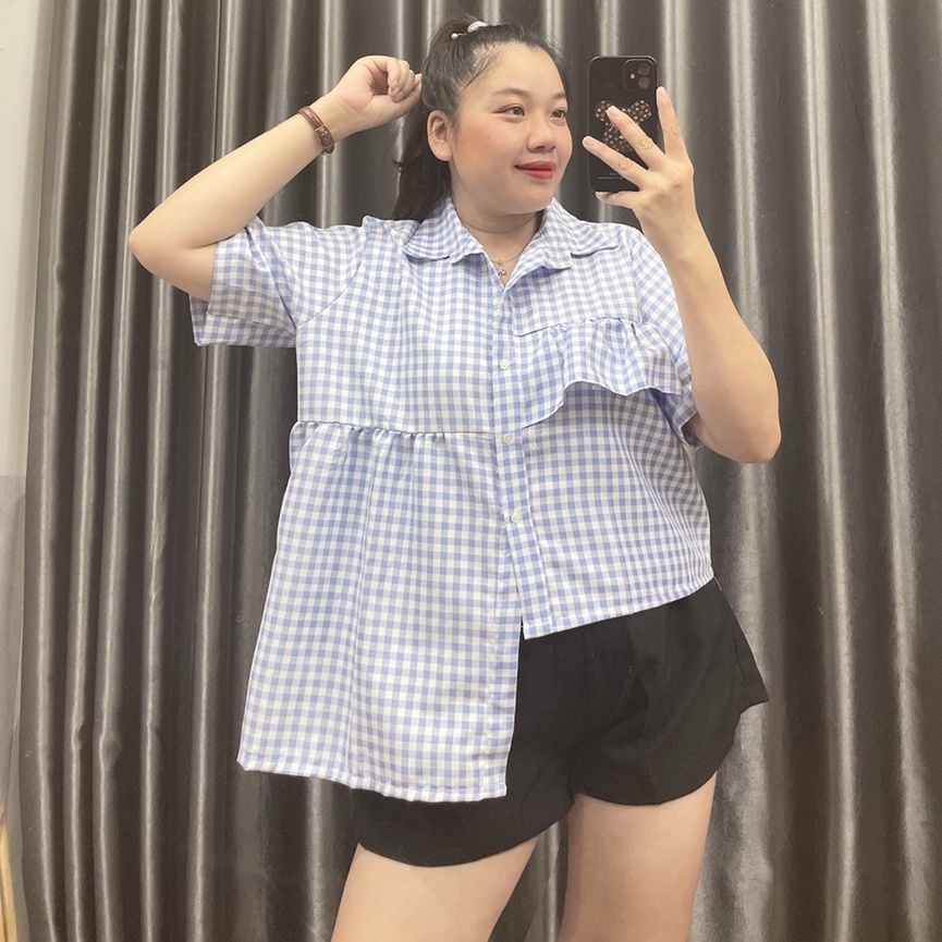 Áo Sơ Mi Kiểu Size Lớn Chất Vải Kate Lụa Mềm Mịn Đủ Màu AK6