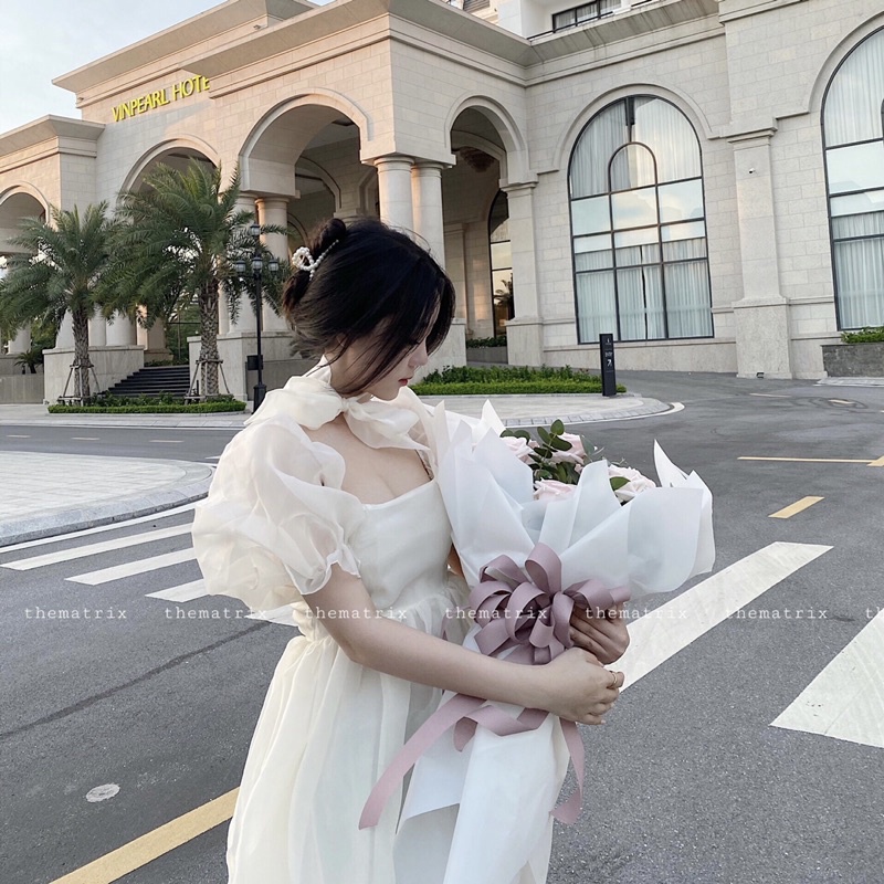 (Order) Váy tay bồng tiểu thư - Váy bồng nhẹ nhàng nữ tính