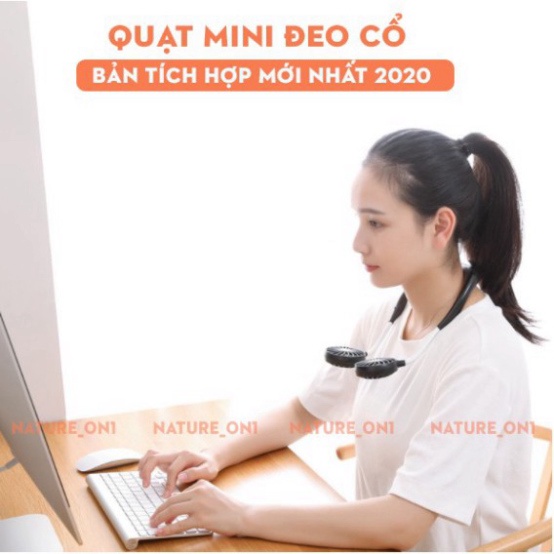 Quạt cầm tay tích điện mini - Quạt mini cho dân văn phòng, học sinh, sinh viên siêu tiện dụng