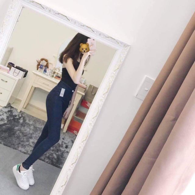 Quần jean trơn Topshop ôm body