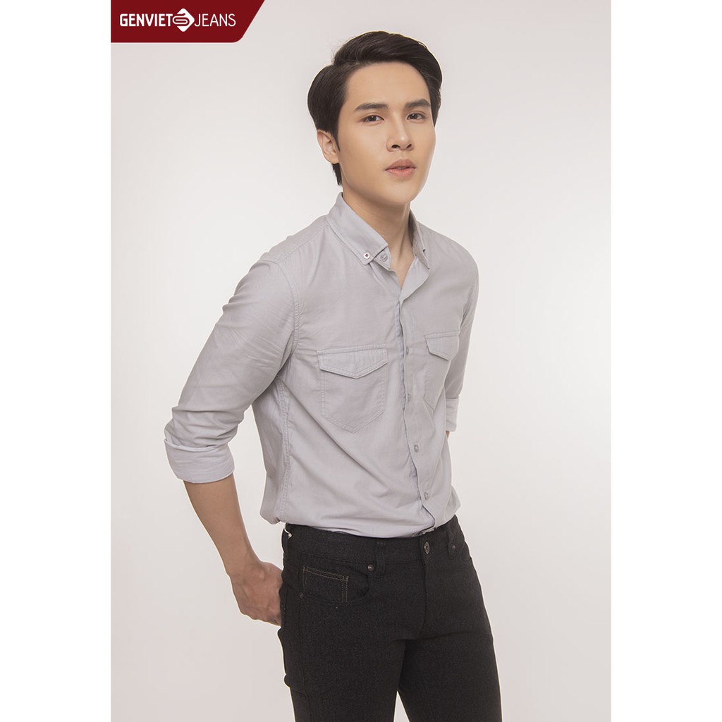  Áo sơ mi dài tay nam T3121C810 GENVIET