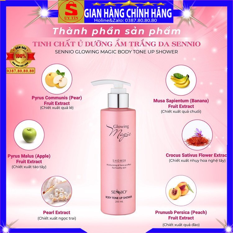 Kem ủ siêu trắng da body toàn thân siêu cấp chính hãng Sennio hàn quốc collagen tại nhà cafe kén tằm nhau thai cừu chanh