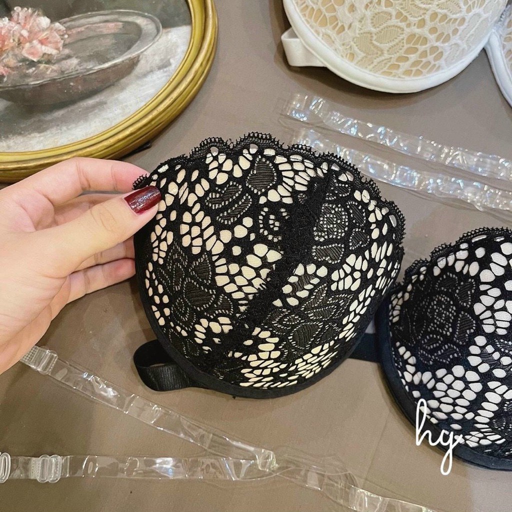 Áo Lót Nữ - Áo Ngực Nữ đệm tim phối họa tiết ren hoa có gọng quyến rũ điệu đà mã AL39