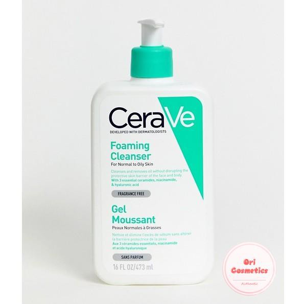 [Chính hãng] [Bản Pháp] Sữa rửa mặt da dầu / khô CERAVE Foaming Facial Cleanser 236ml 473ml 1000ml