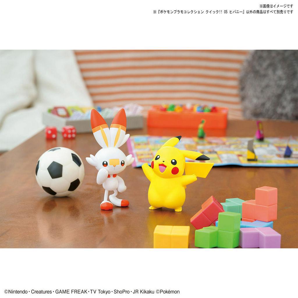 MÔ HÌNH LẮP RÁP BANDAI POKEMON PLASTIC MODEL COLLECTION QUICK!! 05 SCORBUNNY POKEMON PLAMO NHẬT BẢN