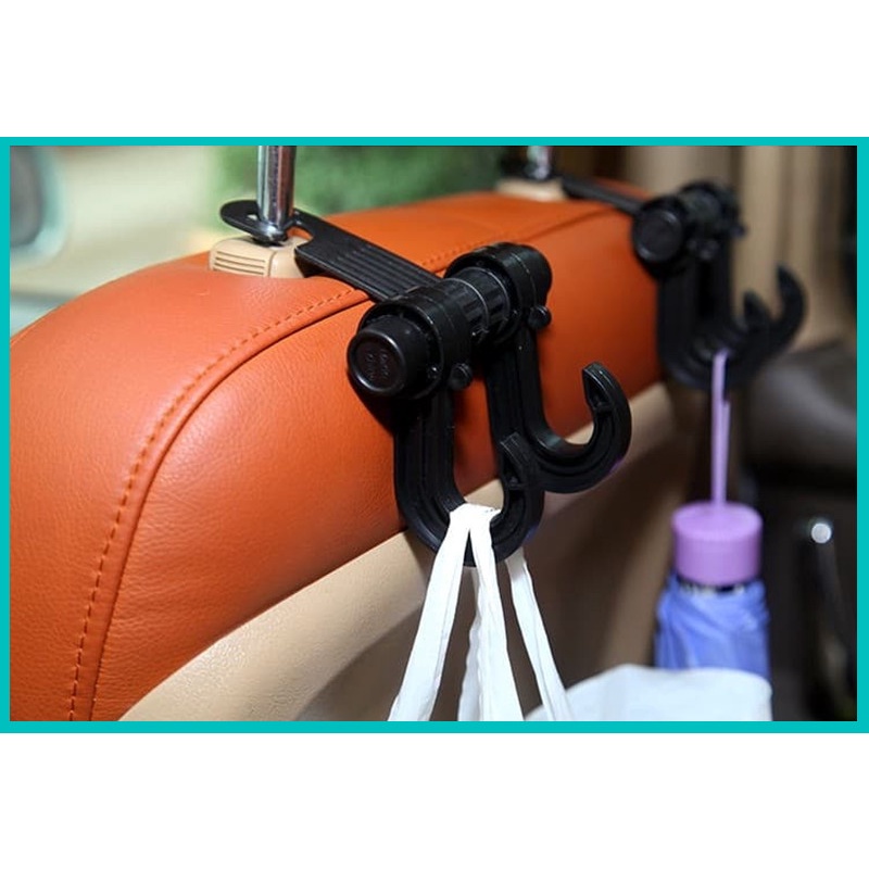 Giá Đỡ Treo Vật Dụng Có Móc Đôi Thông Dụng Cho Ghế Ngồi Xe Hơi