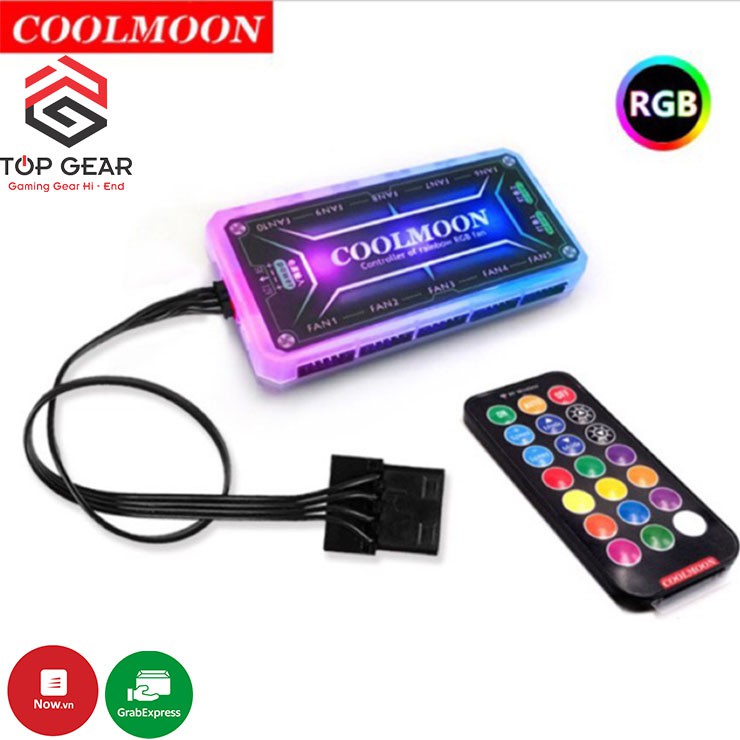 Hud led RGB Coolmoon, hub led nhiều màu sắc, có điều khiển