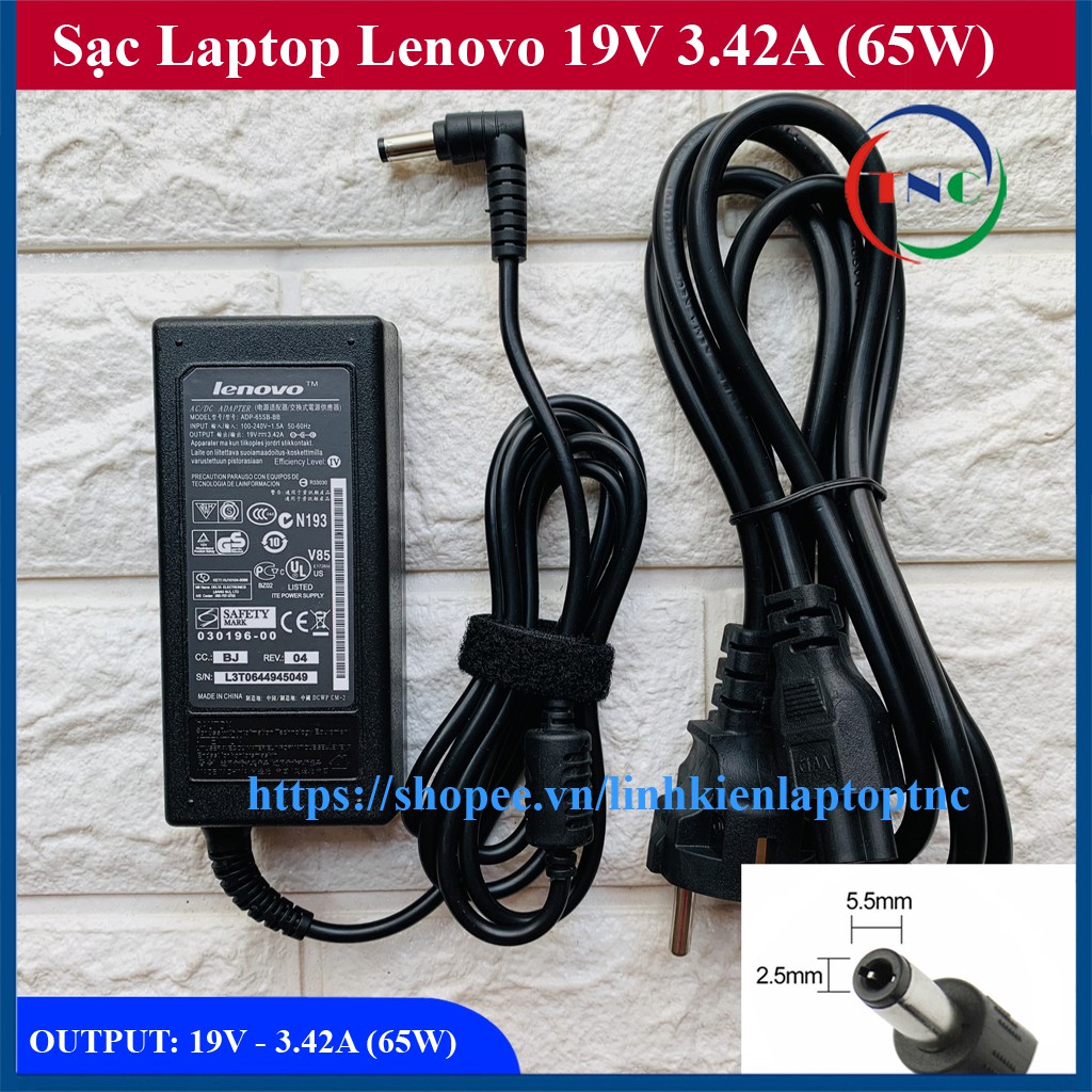 Sạc Laptop Lenovo 19V-3.42A ( Adapter Lenovo G460 G470 G480 G450 19V - 3.42A ) tặng dây nguồn