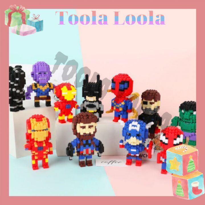 Lego 3D, Trò chơi lắp ráp mô hình Biệt đội SIÊU ANH HÙNG Mini 800 mảnh ghép cho bé khám phá
