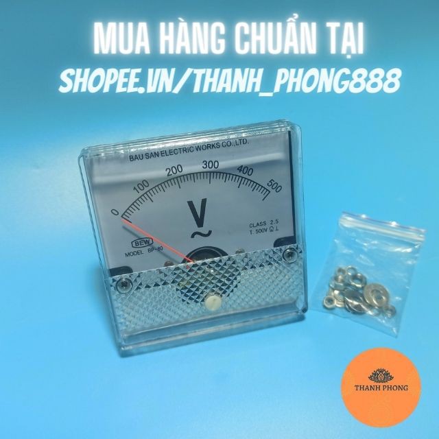 Đồng Hồ Đo Vôn Kế Xoay Chiều Bew 8x8x3,5Cm