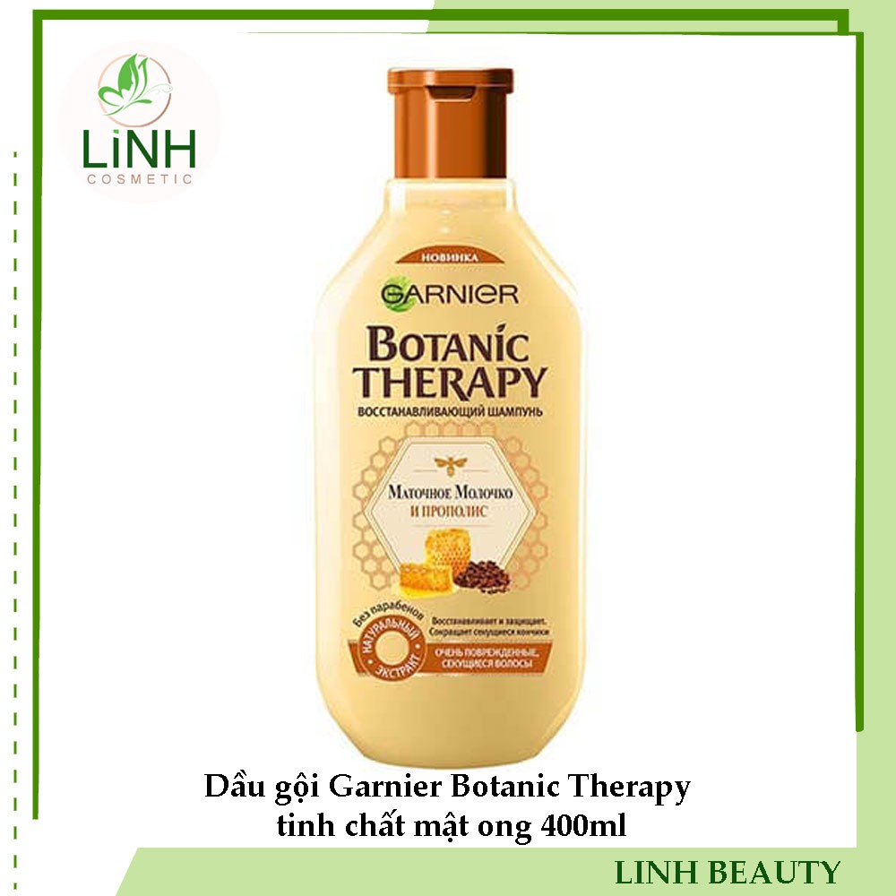 Cặp gội xả Garnier chiết suất tử Sáp ong và Sữa ong chúa & Kem ủ tóc Garnier botanic therapy