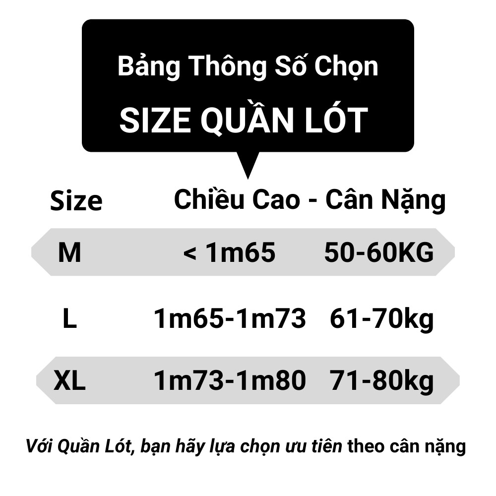 Quần Lót Tam Giác Cho Nam 100% cotton made in Việt Nam