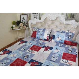 Ga chun trơn+ gối cotton lụa Hàn Quốc