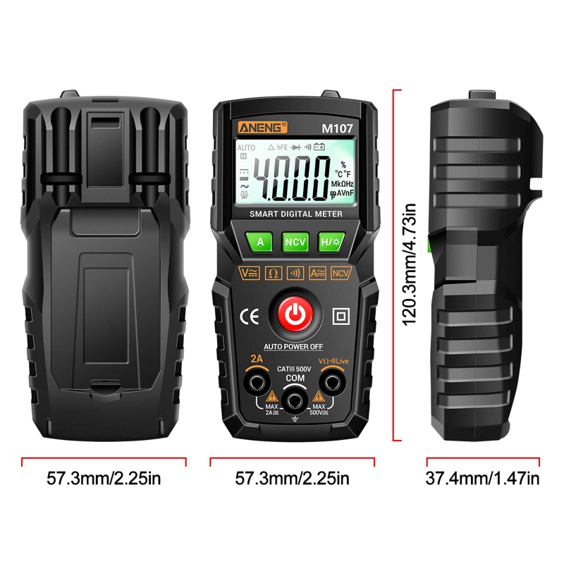 Vạn Năng Kế Kỹ Thuật Số 4000 Count Kèm Vôn Kế DC AC &amp; Ohm Chuyên Dụng Chất Lượng Cao