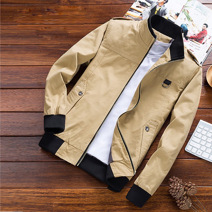 Áo Khoác KaKi Nam Cao Cấp,Áo Khoác KAKI Nam BỤI SÀNH ĐIỆU KIỂU HÀN QUỐC GIÁ RẺ CHẤT MÀU ĐEN, ĐỎ, XANH, DA KEM - AA013 | BigBuy360 - bigbuy360.vn