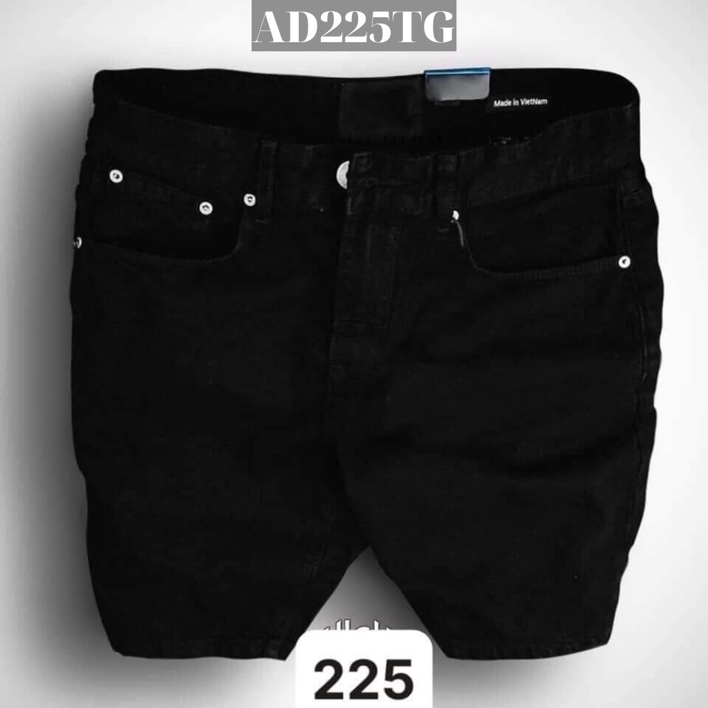 Quần short nam TENJI SH225TJ , dáng quần đùi nam đen trơn phong cách tenji store 6 (44-75kg)