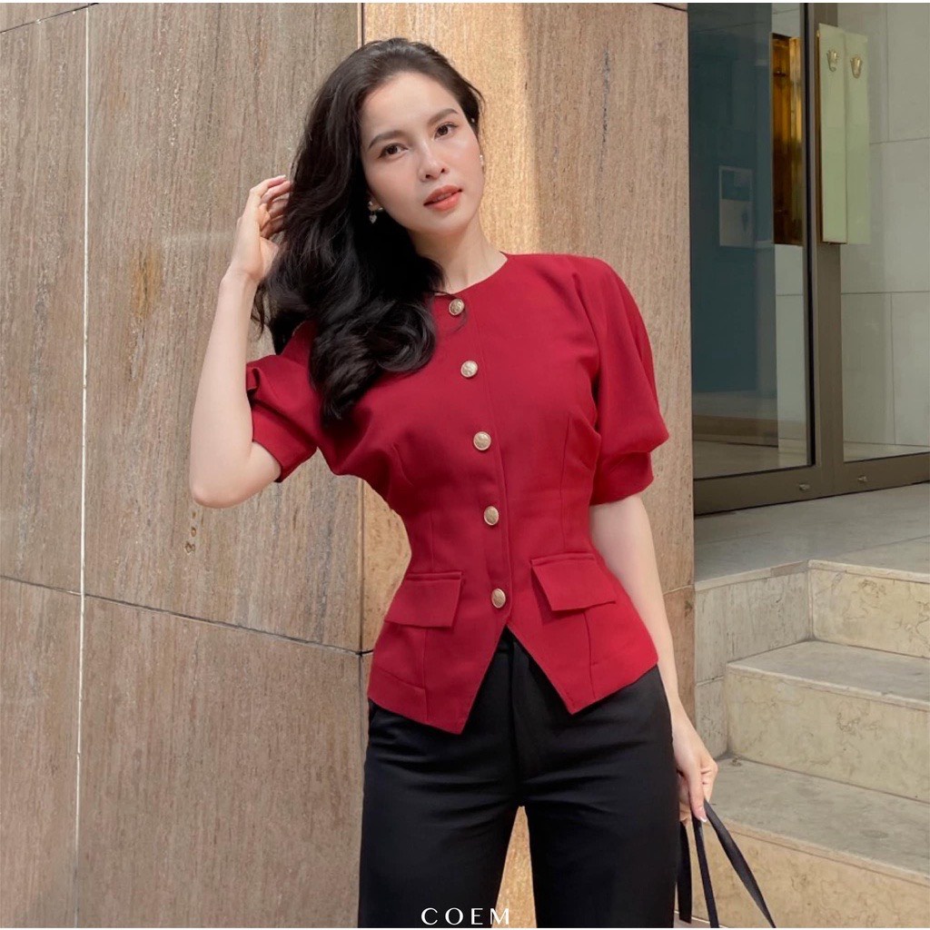 Áo BigSize Nữ 2 Nắp Túi Phối Nút , Áo Kiểu Bigsize 3 Màu , Chất 100% Cotton Lạnh Thiết Kế Dành Cho Người Béo 50-90kg