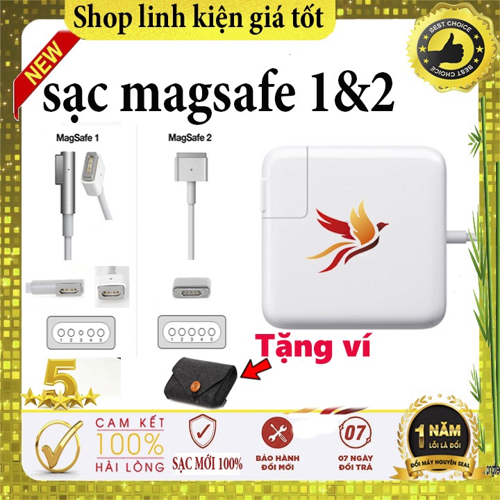 [Loại Tốt] Sạc Matbook 45w 60w 85w - magsafe 1&amp;2 - Cho PRO/ AIR 2008 ĐẾN 2017