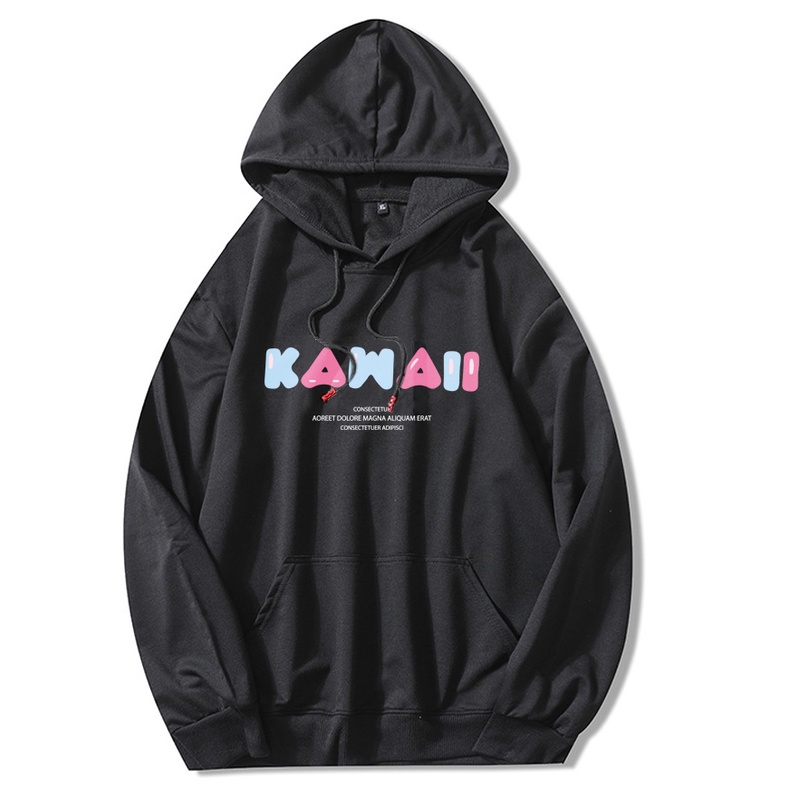 Áo thu đông dài tay THỎ KAWAI nam nữ unisex 2 màu đen trắng(N246)