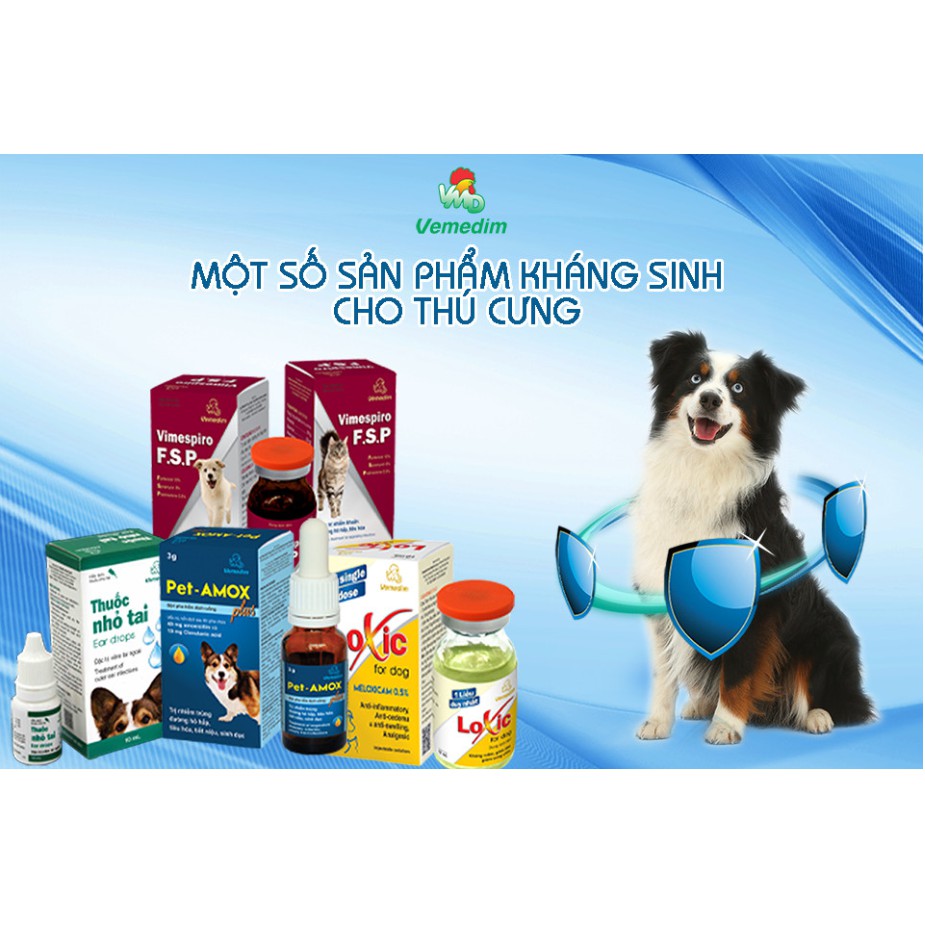 Vemedim Cestopet dùng cho chó mèo bị sán dây, hộp 10 viên