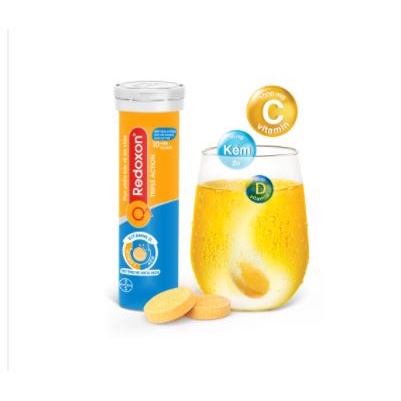 Redoxon Triple Action, Viên sủi bổ sung vitamin C, vitamin C và kẽm, tuýp 10 viên
