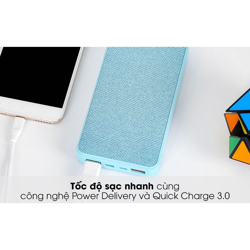 Pin sạc dự phòng Polymer 15.000mAh Type C PD QC3.0 Xmobile PowerBox P72D Xanh (No Box)