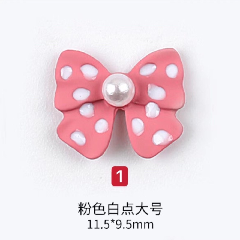 phụ kiện charm nơ gắn móng tay nail