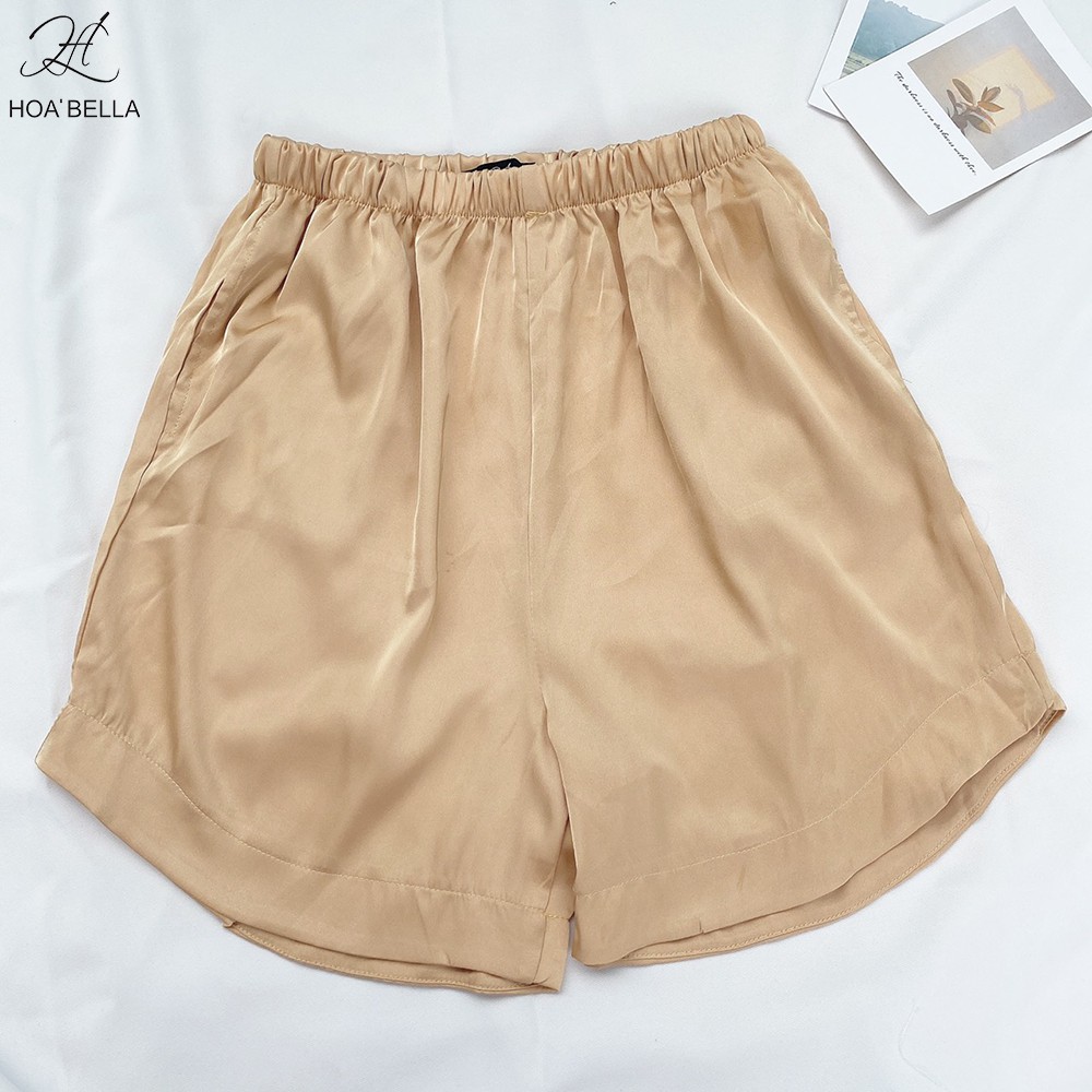 [Mã LT50 giảm 50k đơn 250k] Quần Short Nữ HOABELLA Lụa Satin Cao Cấp Mềm Mịn Thoáng Mát